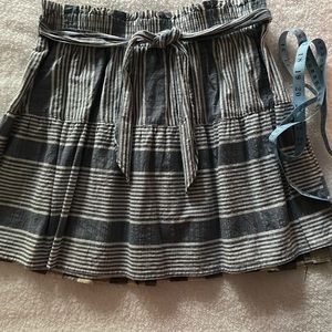 Joe B mini skirt in blue and white stripes